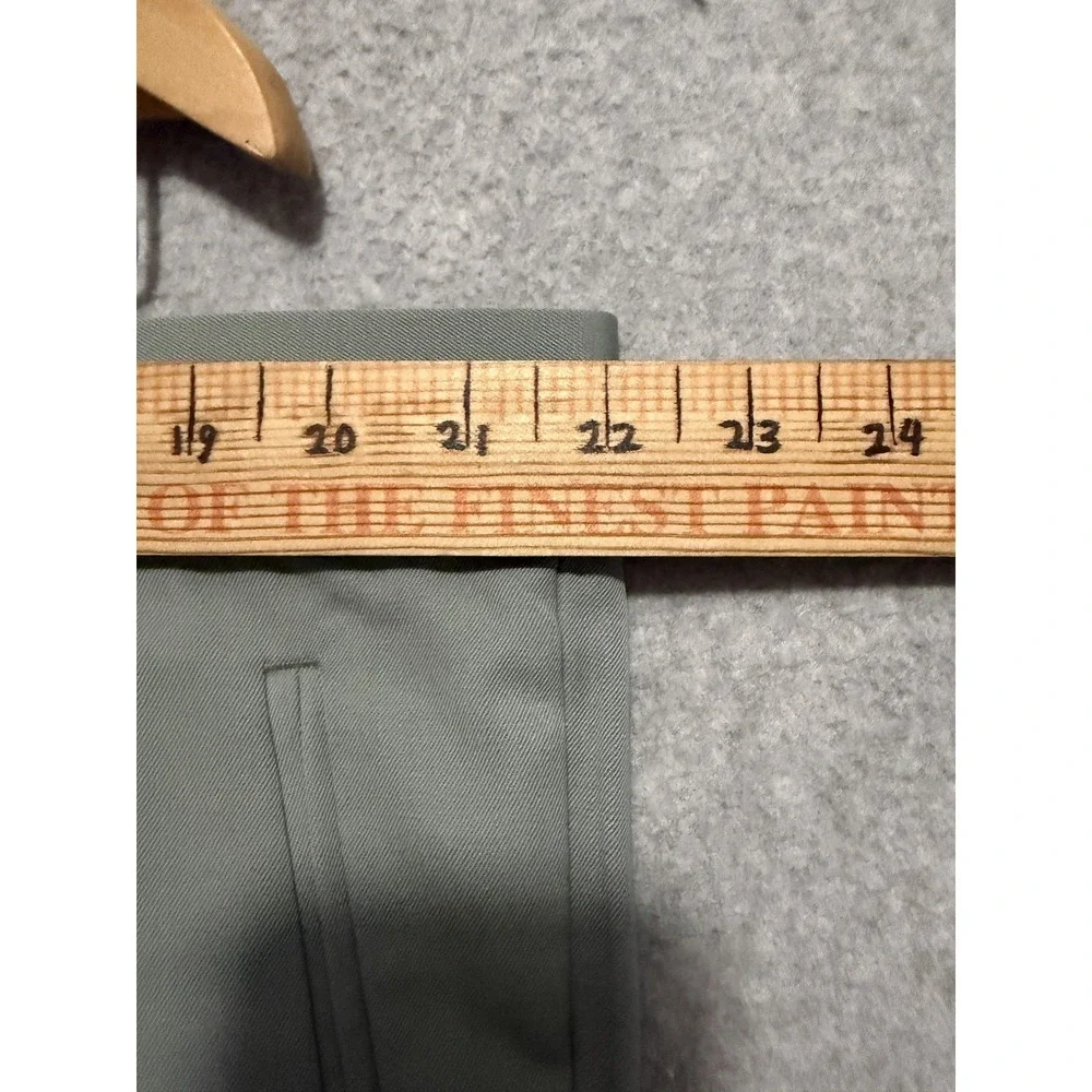 Linea Uomo Suit Mens 48XL 44x34 Beige Silk Jacket Green Wool‎ Pants Big Tall